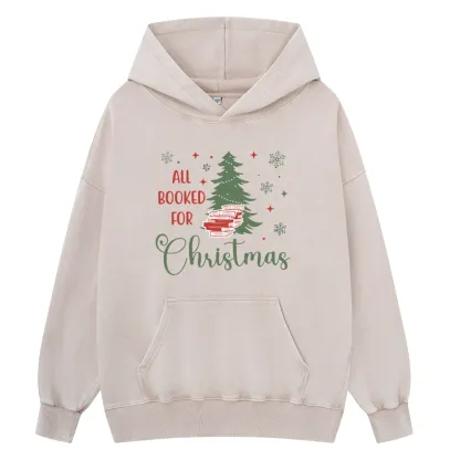 Pagewings All Booked for Christmas Unisex Washed Hoodie