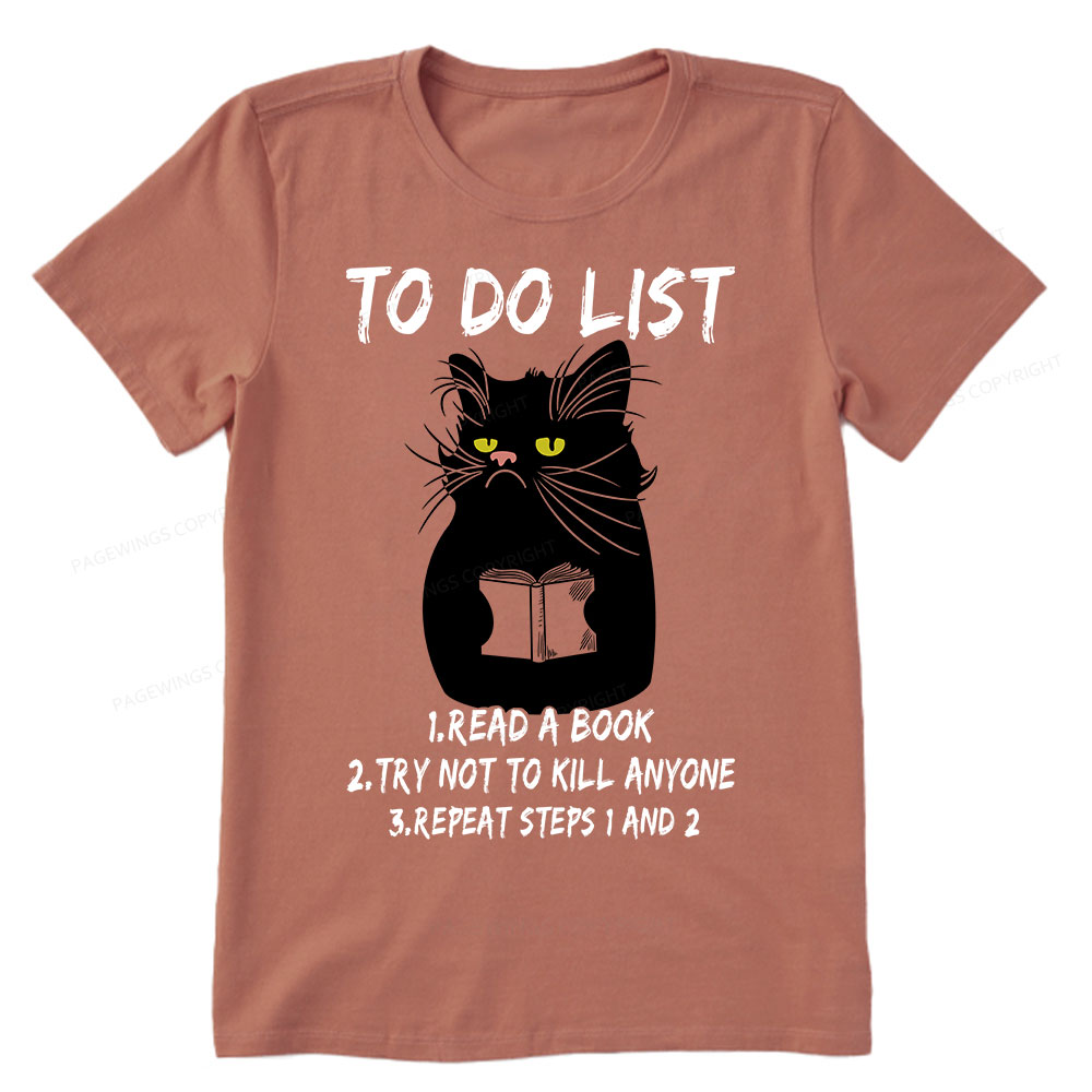 Pagewings Black Cat To Do List  Unisex Classic T-shirt