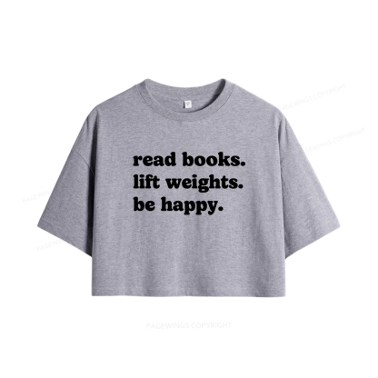 Pagewings Book Lover Gym Women Crop Tops