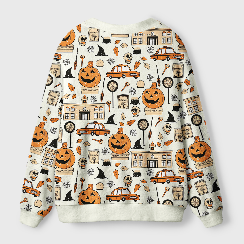 Pagewings Halloween Bookish Light Knit Unisex Cardigan Sweaters