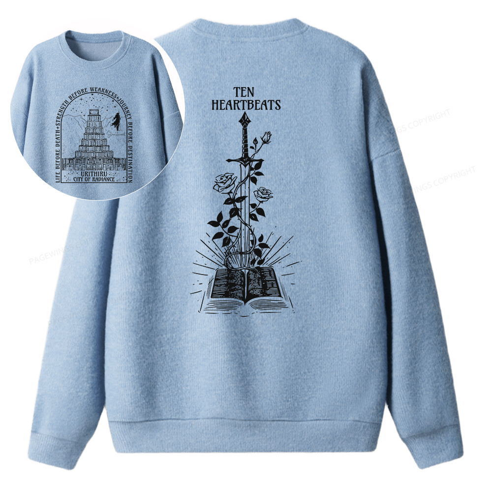 Pagewings Life Before Death Strength Before Weakness Unisex Knit Sweatshirt