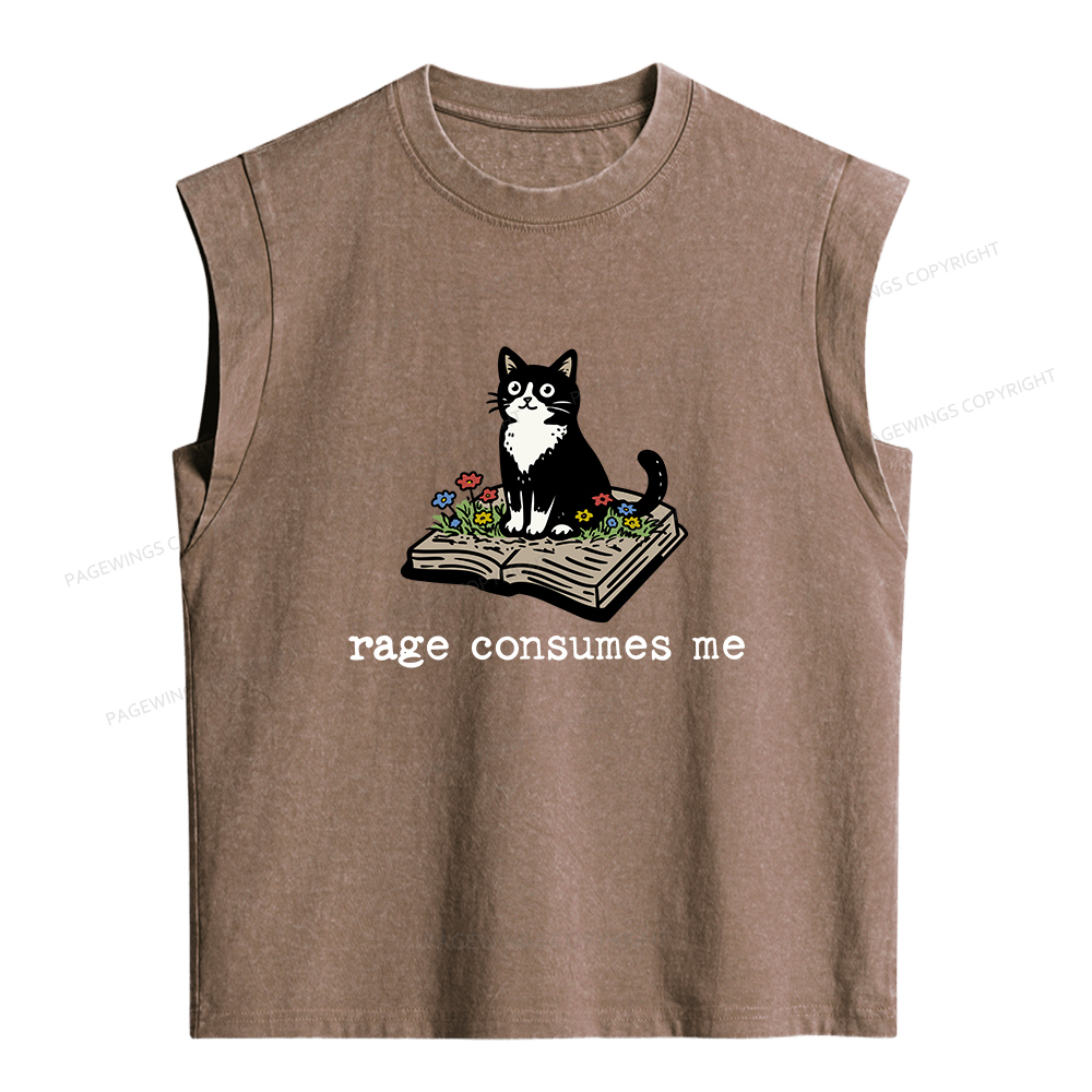 Pagewings Rage Consumes Me Women's Washed Tank Top