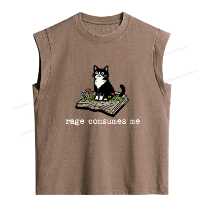Pagewings Rage Consumes Me Women's Washed Tank Top
