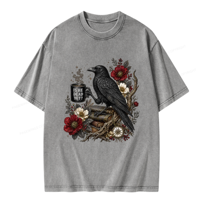 Pagewings Is He Dead Yet Unisex Washed T-shirt