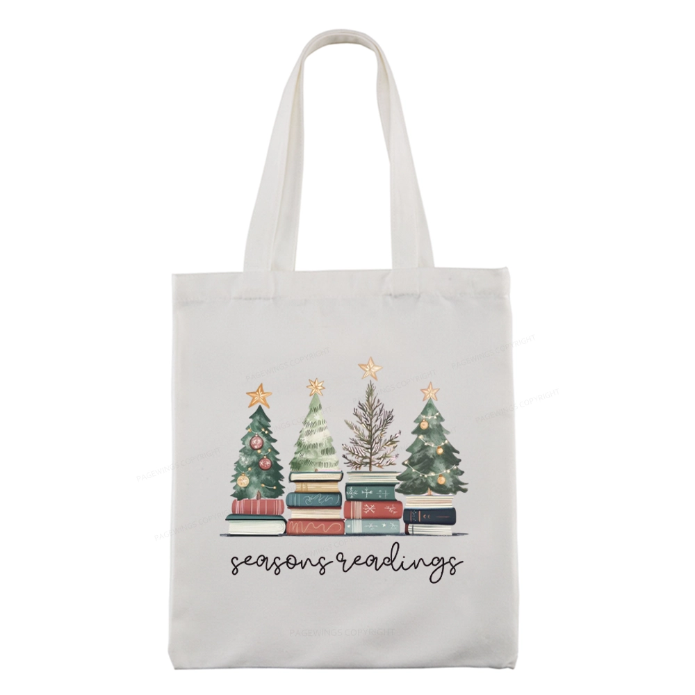 Pagewings Bookish Christmas Tote Bag
