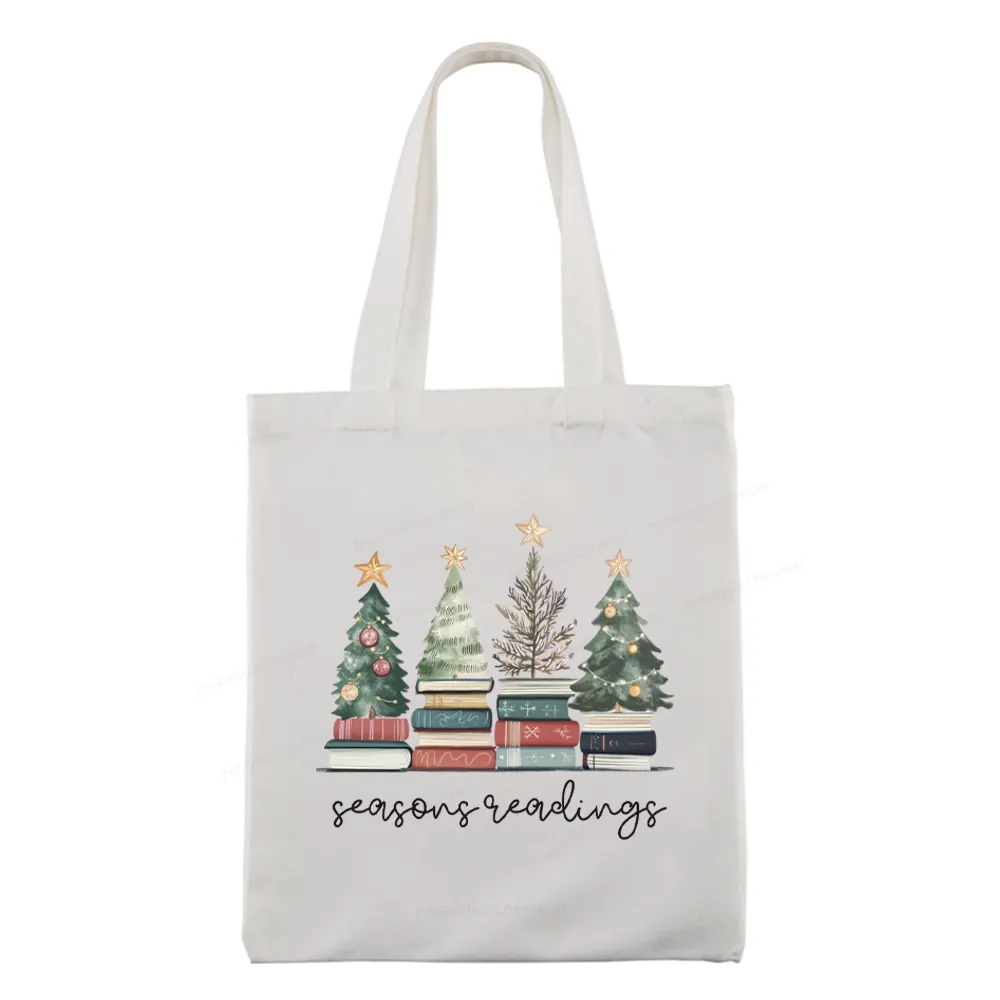 Pagewings Bookish Christmas Tote Bag