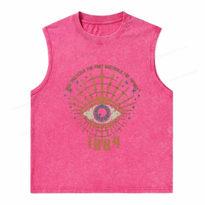 Pagewings George Orwell 1984 Unisex Washed Tank Top