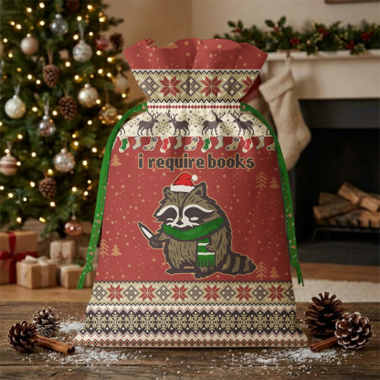 Pagewings I Require Books Christmas Santa Sack