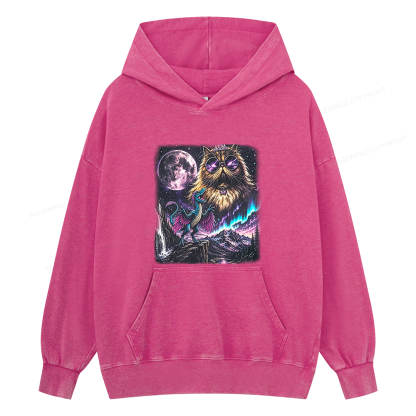 Pagewings Sci Fi Books Lover Unisex Washed Hoodie