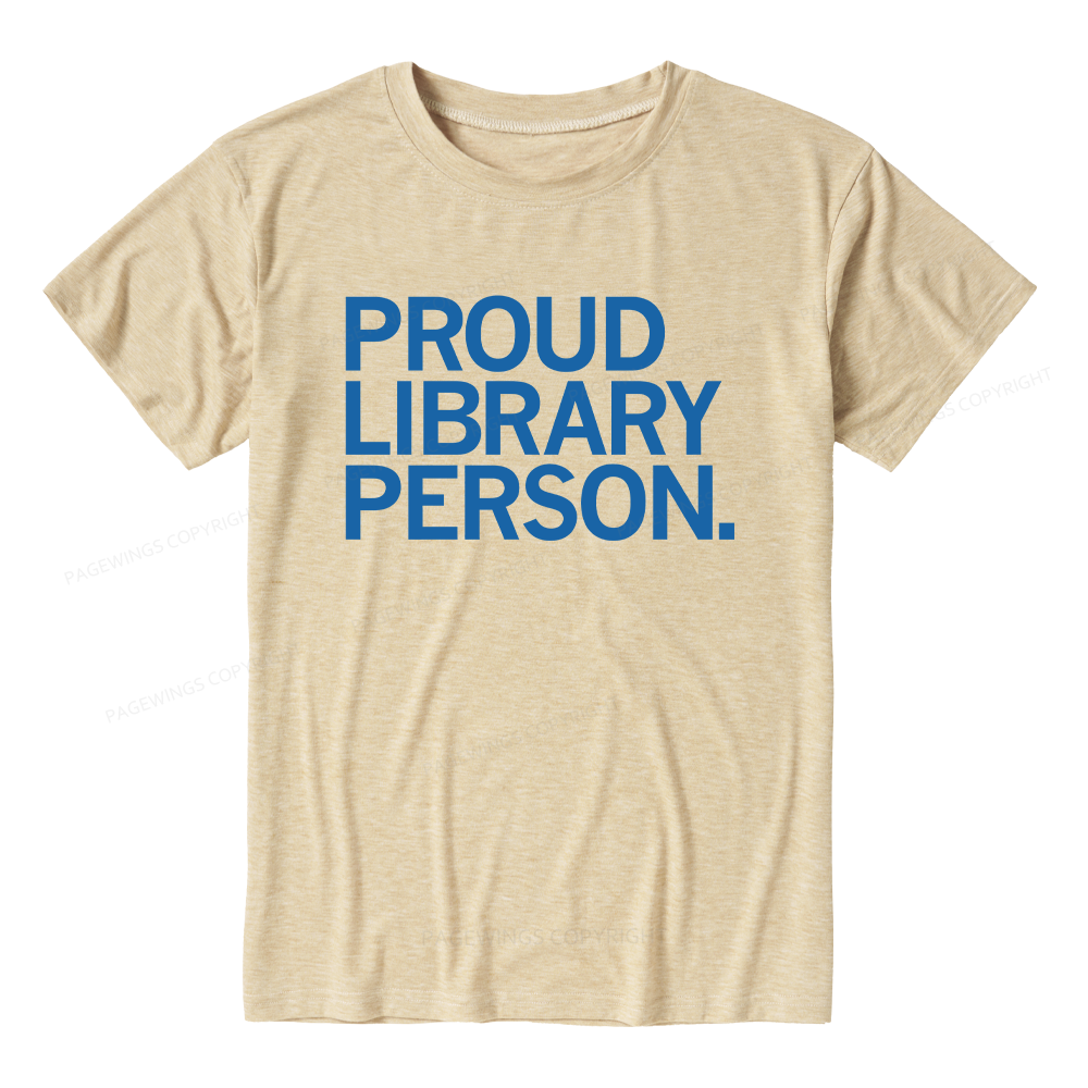 Pagewings Proud Library Person Unisex Heather T-Shirt