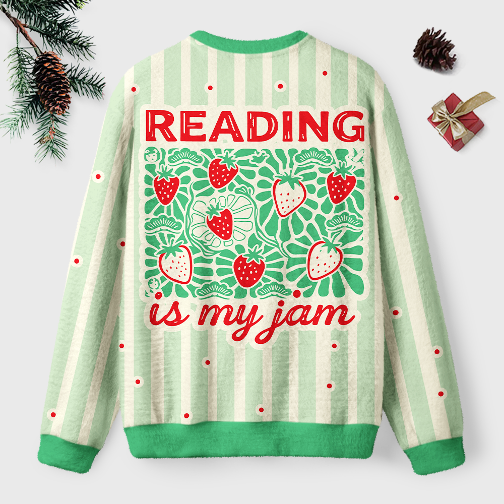 Pagewings Reading is My Jam Unisex Ugly Light Knit Sweatshirt