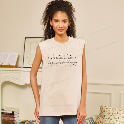 Pagewings To the Stars Who Listen Unisex Washed Tank Top
