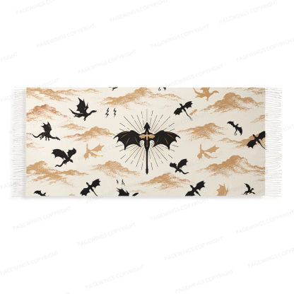 Pagewings Fantasy Bookish Long Fringe Scarf 