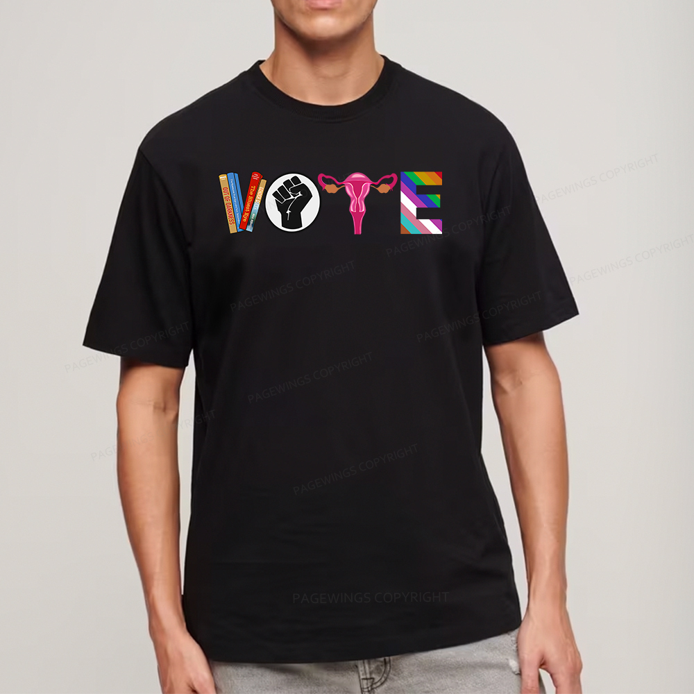 Pagewings VOTE Banned Books T-Shirt Unisex Classic T-shirt