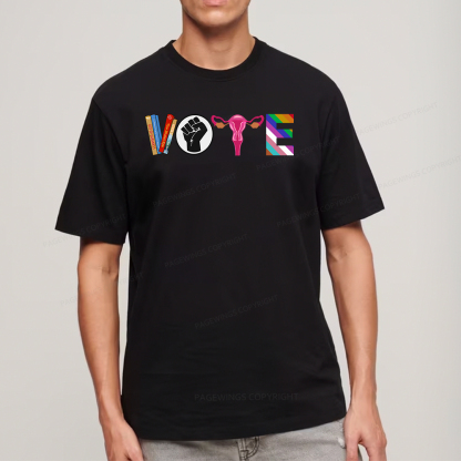 Pagewings VOTE Banned Books T-Shirt Unisex Classic T-shirt