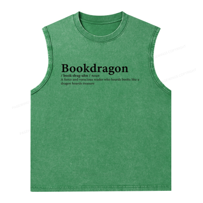 Pagewings Bookdragon: Journey Through Words book lover  Unisex Washed Tank Top