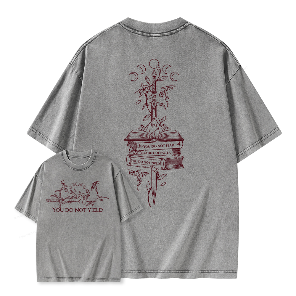 Pagewings You Do Not Yield Unisex Washed T-shirt