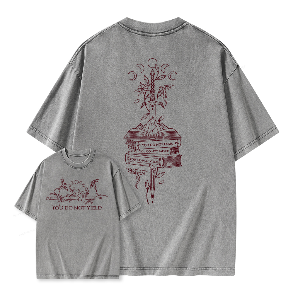 Pagewings You Do Not Yield Unisex Washed T-shirt