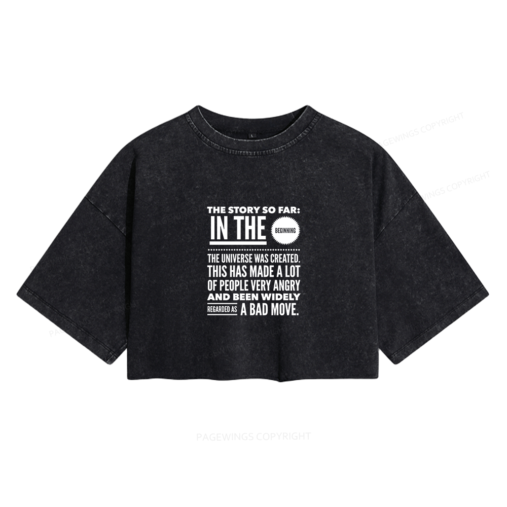 Pagewings The Story So Far Women's Washed Cropped T-shirt