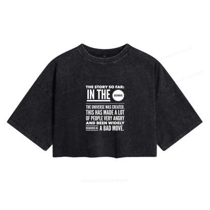 Pagewings The Story So Far Women's Washed Cropped T-shirt