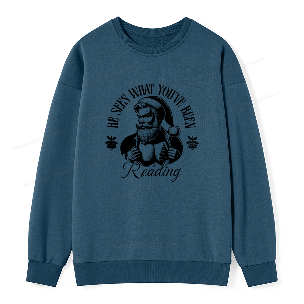 Pagewings He Sees What You've Been Reading Unisex Classic Sweatshirt