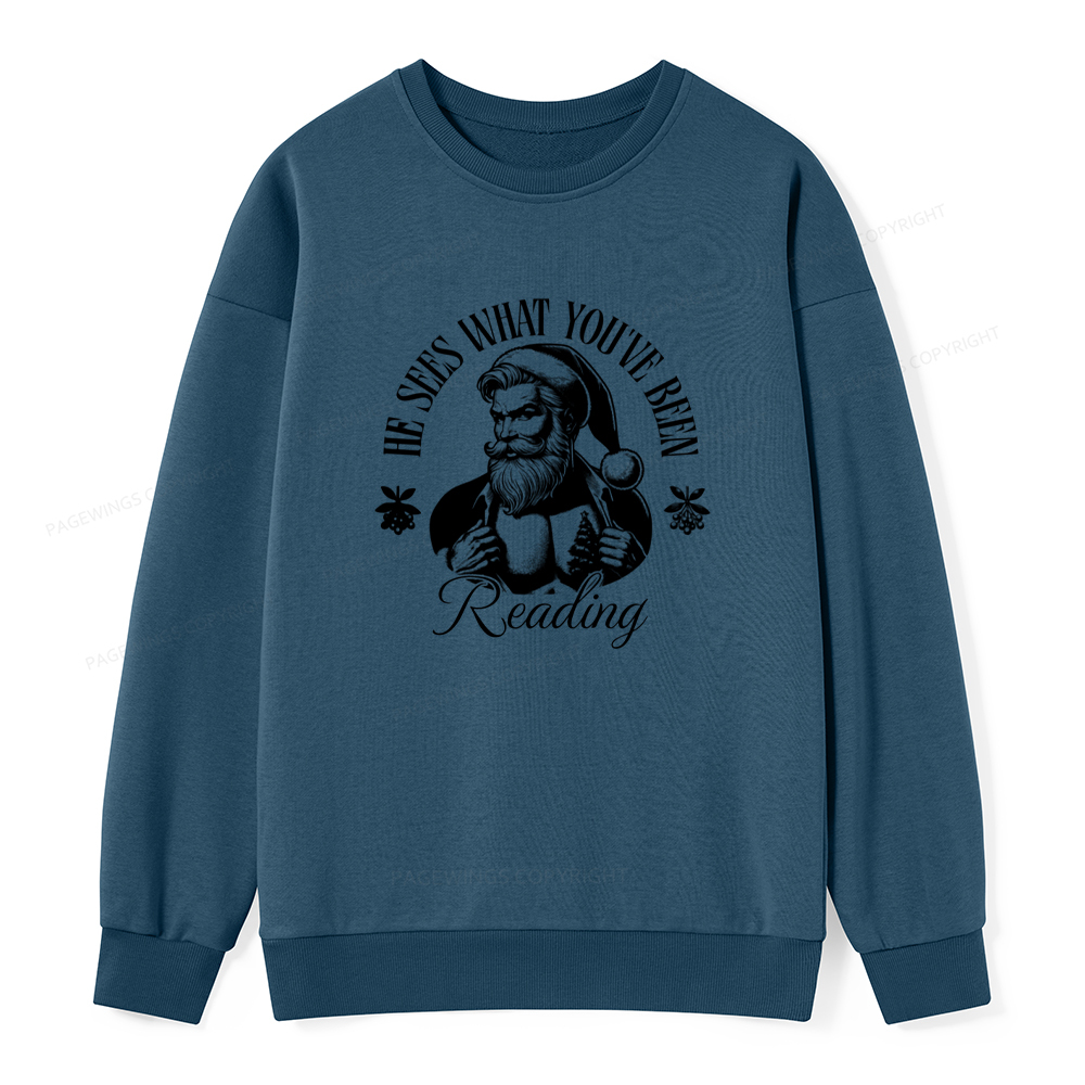 Pagewings He Sees What You've Been Reading Unisex Classic Sweatshirt
