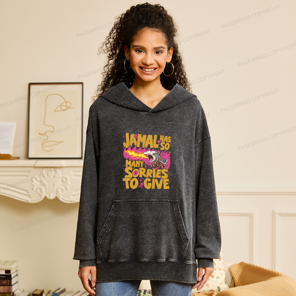 Pagewings Sci-Fi Novel Lover Unisex Washed Hoodie