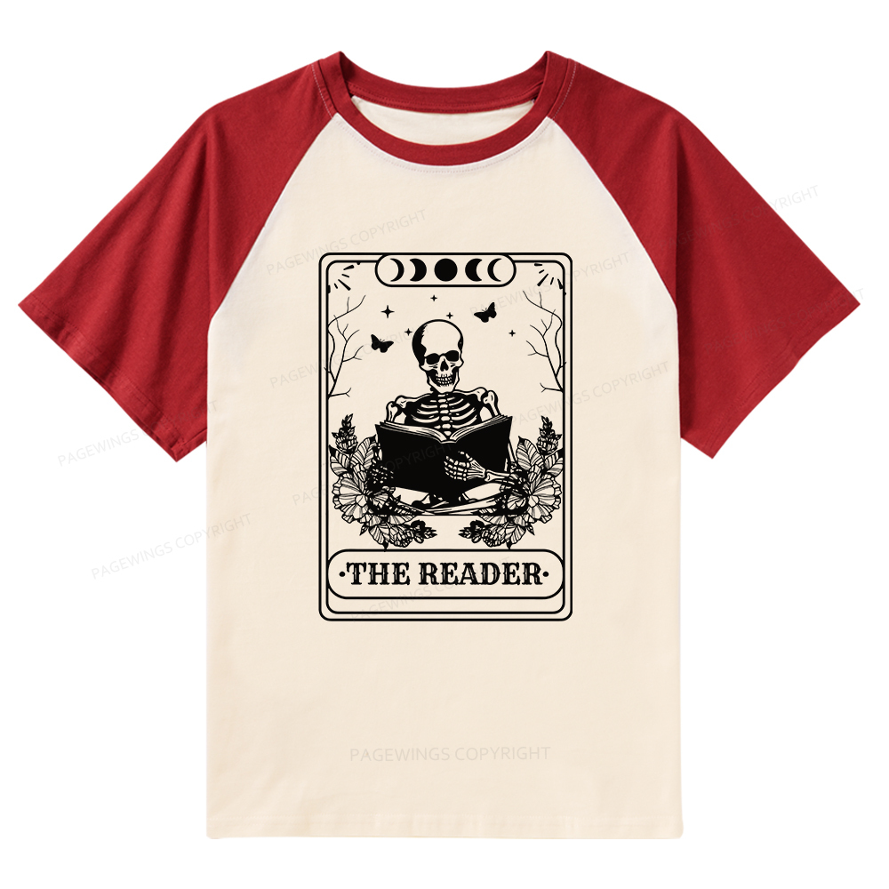 Pagewings The Reader Raglan T-shirt