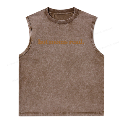 Pagewings  Hot Moms Read Unisex Washed Tank Top