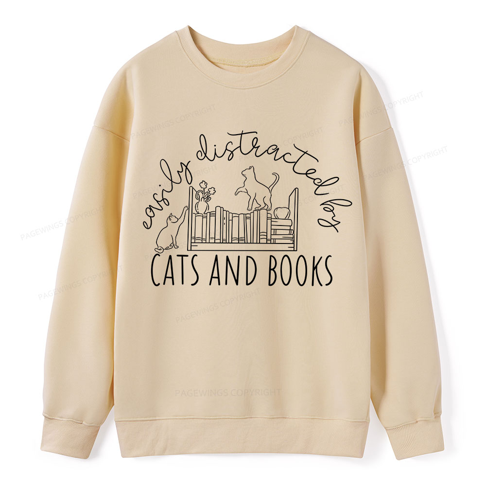 Pagewing Cute Cats And Books  Unisex Classic Sweatshirt