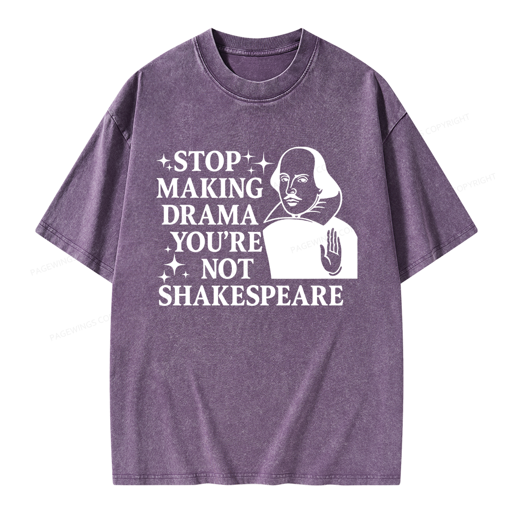 Pagewings Stop Making Drama Unisex Washed T-shirt