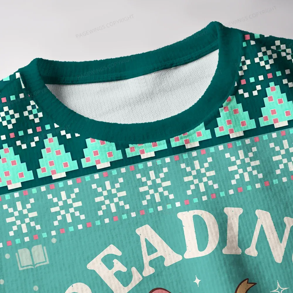 Pagewings Reading Is My Favorite Sport Unisex Ugly Knit Sweatshirt