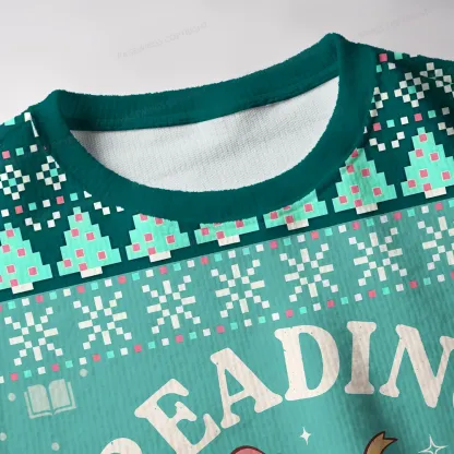 Pagewings Reading Is My Favorite Sport Unisex Ugly Knit Sweatshirt