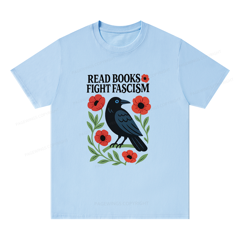 Pagewings Read Books Fight Fascism Unisex Classic T-shirt