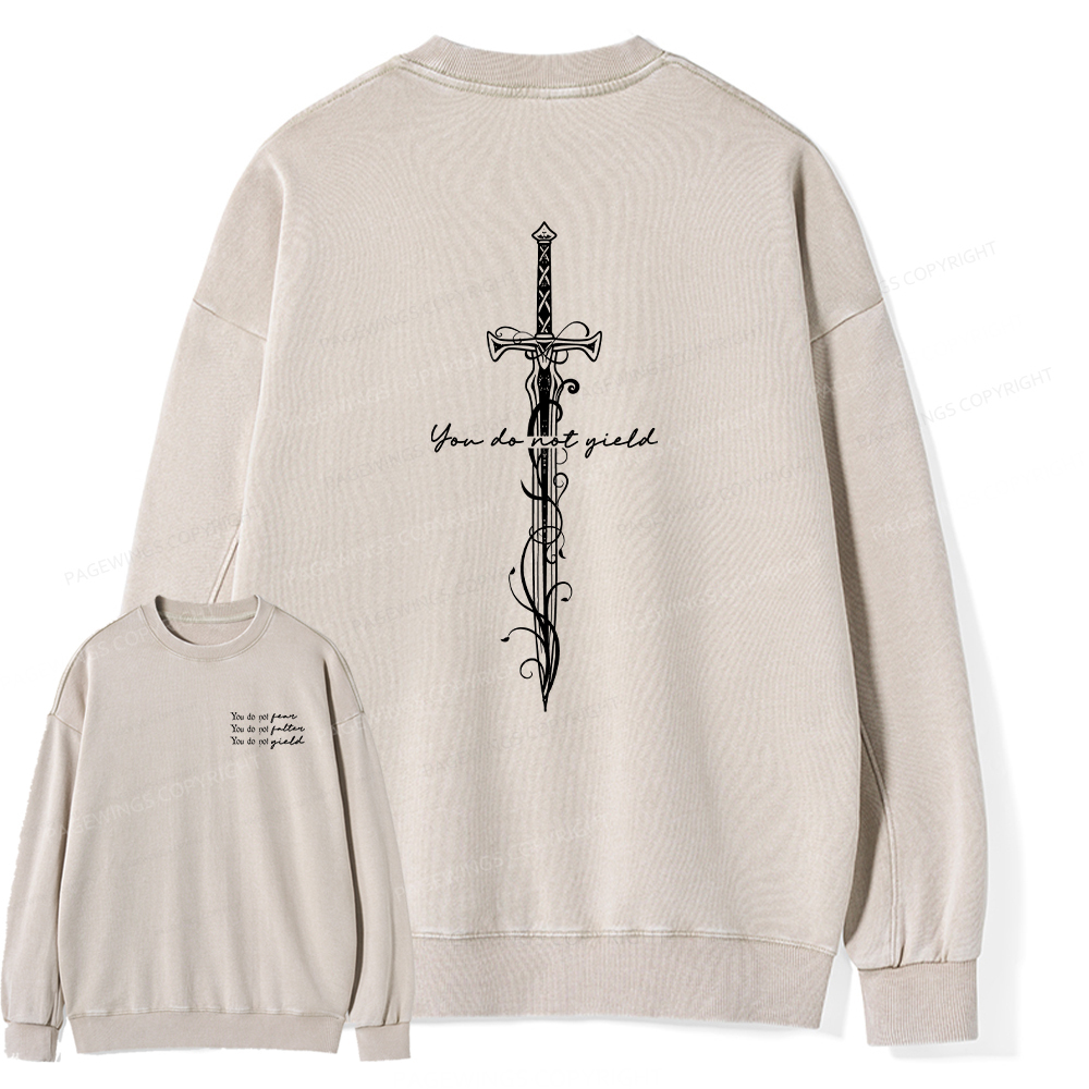 Pagewings You Do Not Yield Unisex Washed Sweatshirt