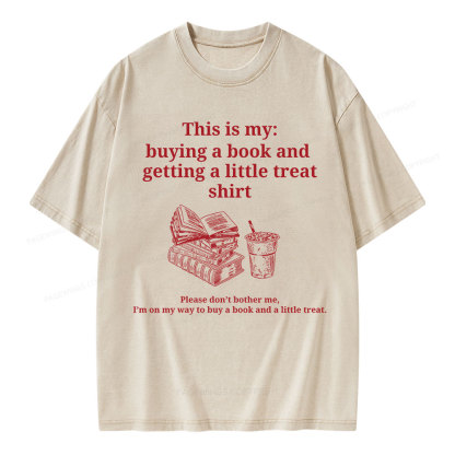Pagewings Buying a book and getting a little treat Unisex Washed T-shirt