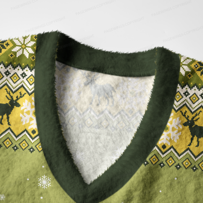 Pagewings Book Dragon Women's V-Neck Ugly Knit Vest