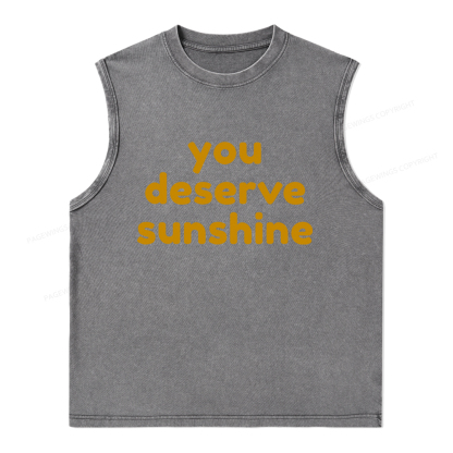 Pagewings You Deserve Sunshine Unisex Washed Tank Top