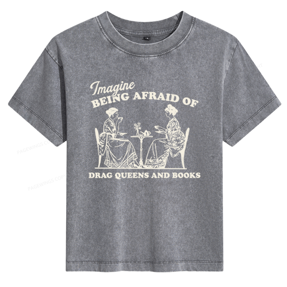 Pagewings Drag Queens Women's Washed T-shirt