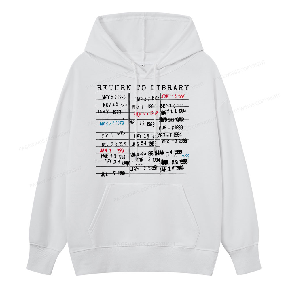 Pagewing Return To Library Unisex Classic Hoodie