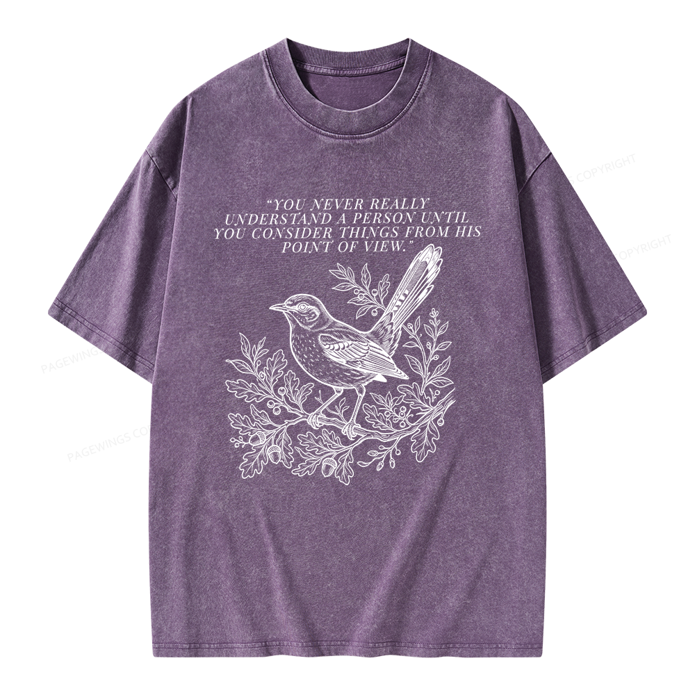Pagewings Book Quote Unisex Washed T-shirt
