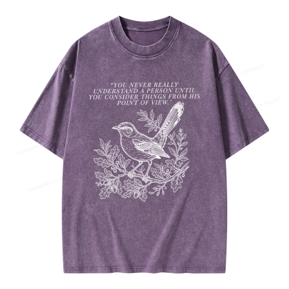 Pagewings Book Quote Unisex Washed T-shirt