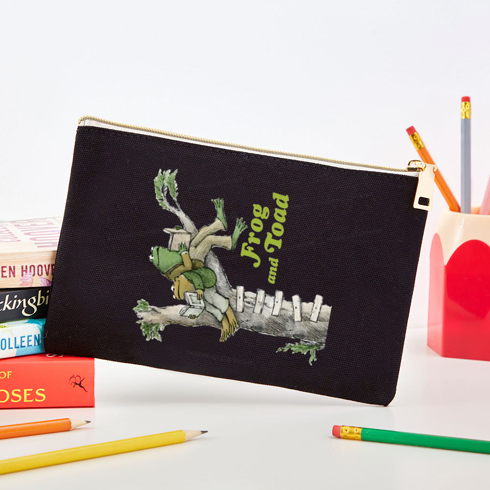 Pagewings Frog and Toad Old Book Pouch