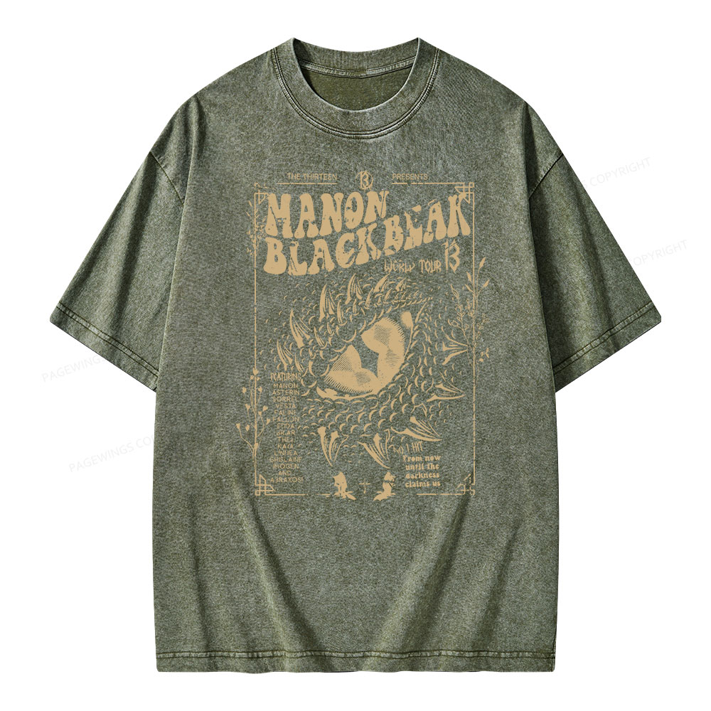 Pagewing  ACOTAR Crescent City Rhysand Unisex Washed T-shirt