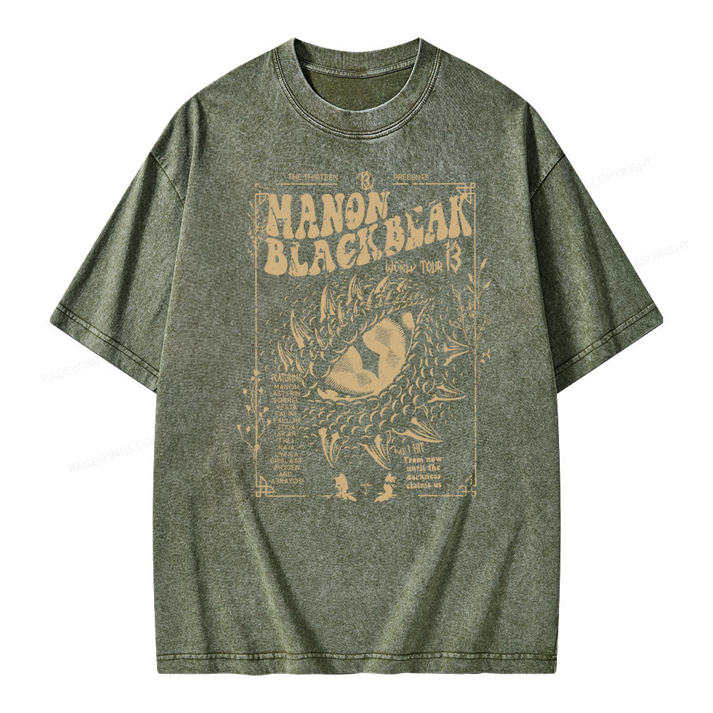 Pagewing ACOTAR Crescent City Rhysand Unisex Washed T-shirt