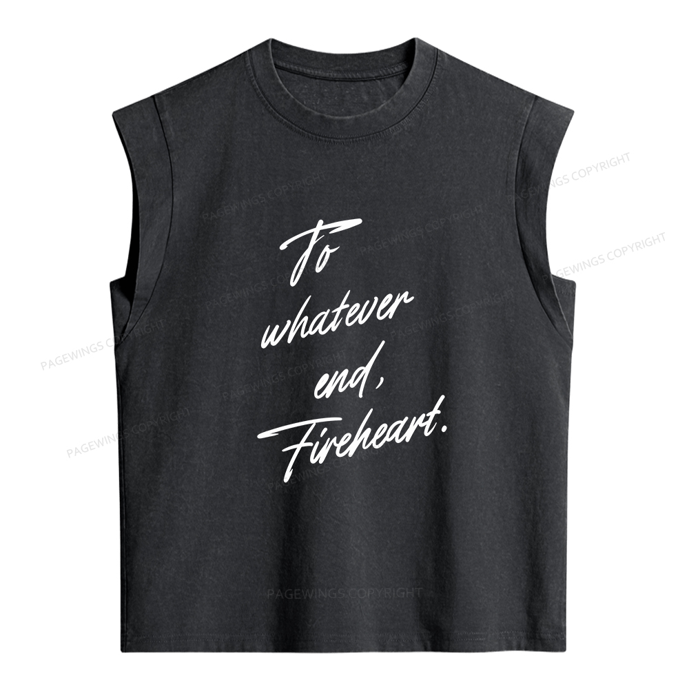Pagewings To Whatever End Fireheart Women's Washed Tank Top
