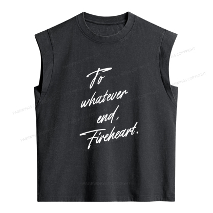 Pagewings To Whatever End Fireheart Women's Washed Tank Top