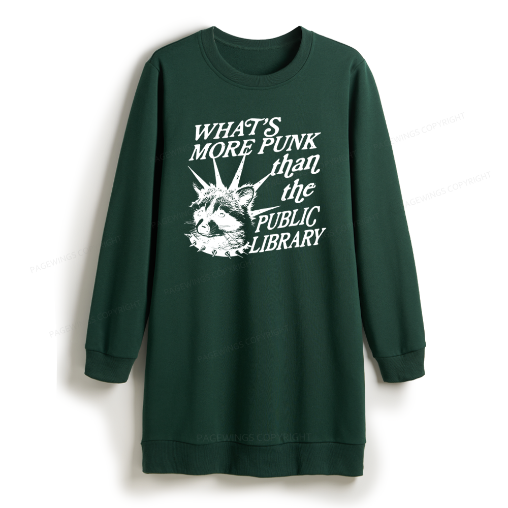 Pagewings What’s More Punk Than The Public Library Sweatshirt Dress