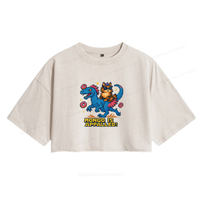 Pagewings Mongo Is Appalled Women's Washed Cropped T-shirt