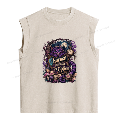 Pagewings  Normal Was Never an Option Women's Washed Tank Top